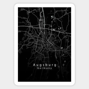 Augsburg Germany City Map dark Sticker